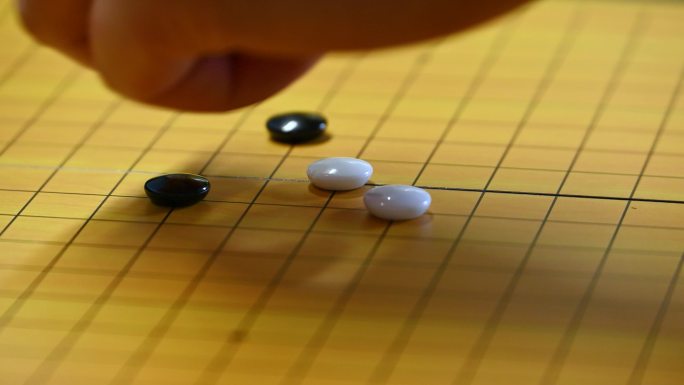 合集棋盘两人游戏下围棋对弈特写