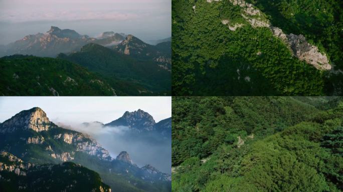 泰山十八盘直升机航拍 泰山空镜航拍