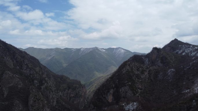 航拍渭河源山川美景