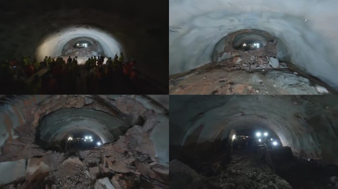 为地铁挖隧道。