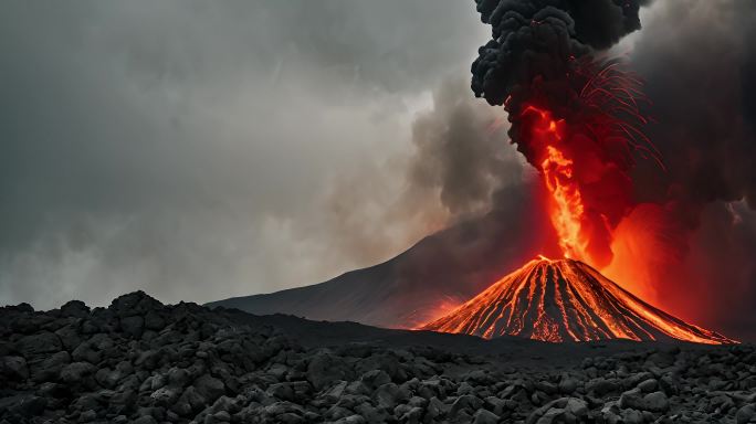 火山喷发爆发震撼瞬间多机位超写实【合集】