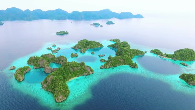 印尼苏拉威西岛东南部的美丽鸟瞰图