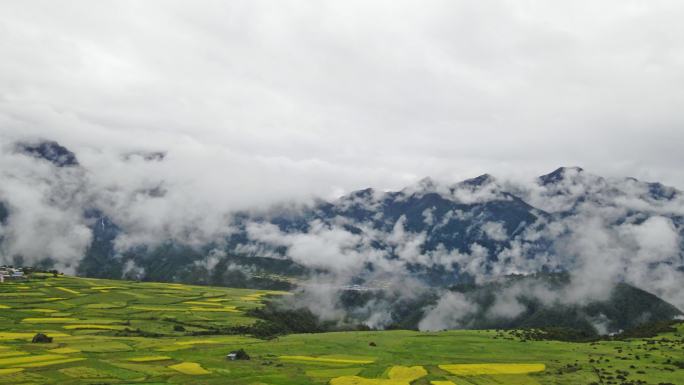 西藏乃夏村无人机航拍