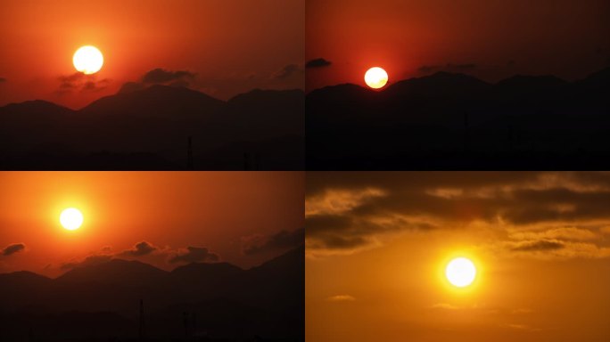 大红太阳山中看日出