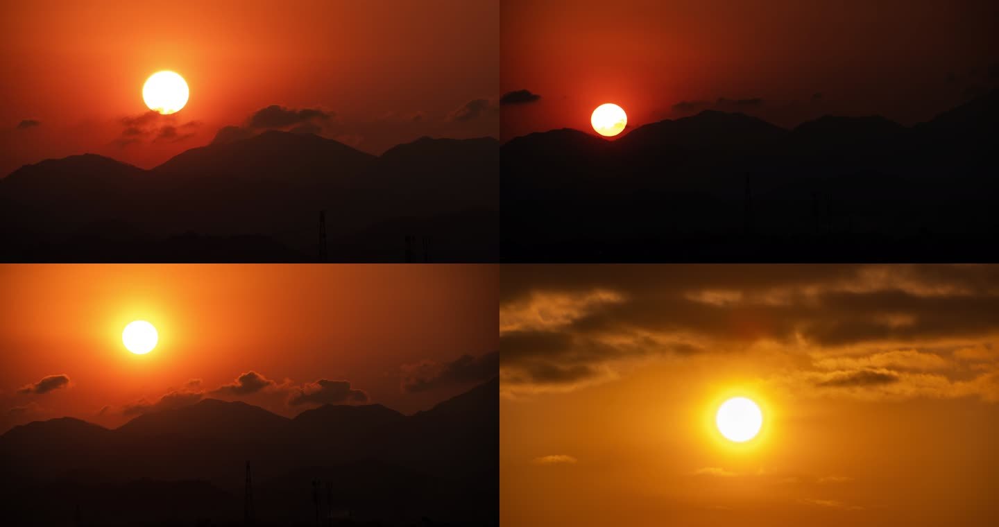 大红太阳山中看日出