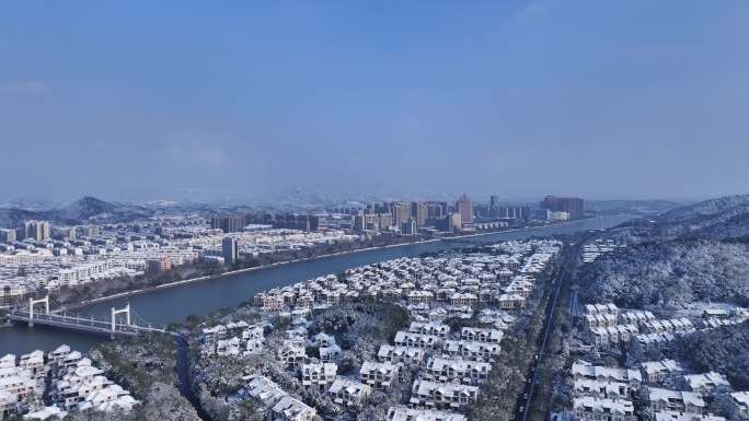 雪景 江山市区 大雪