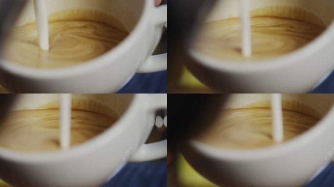 4k高清冲咖啡素材