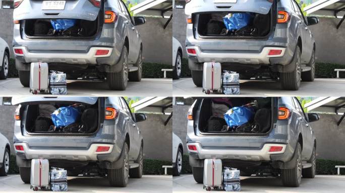 自动打开汽车后备箱和汽车后部的轮式行李箱。