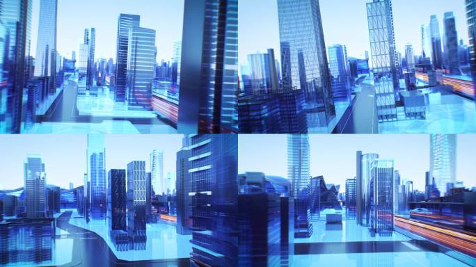 科技虚拟城市穿梭