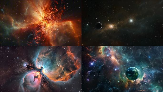 太空星云恒星黑洞视频素材