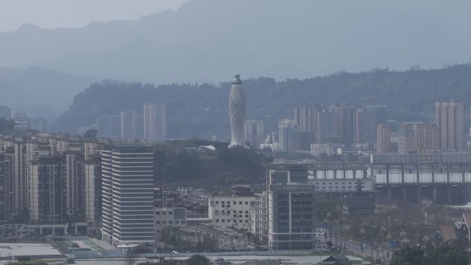 雅安市雨城区城市建设夕阳雅鱼