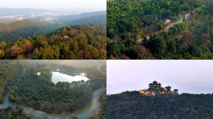 美丽乡村郊外苏州旺山景区山路