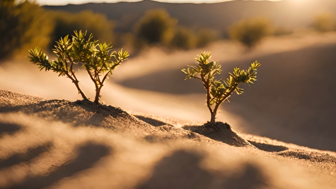 沙漠植物沙漠绿洲纺纱互杀防沙护沙