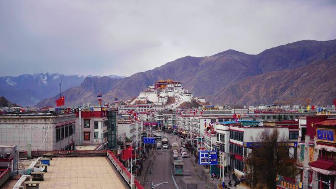 西藏拉萨，布达拉宫，网红打卡景点延时摄影