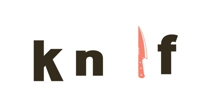 刀标志动画标志视频4k gif。刀版式运动图形。环刀标志