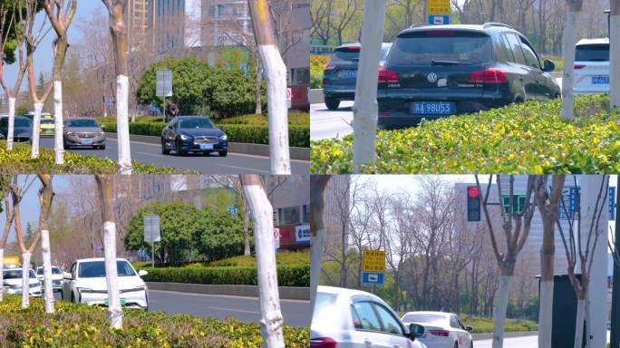 南京城市马路汽车车辆车流视频素材44