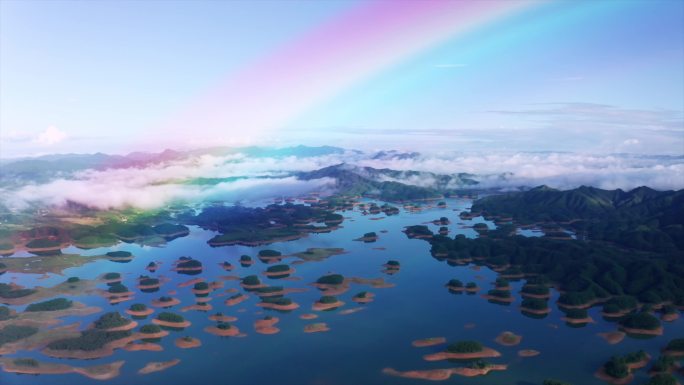 千岛湖的彩虹