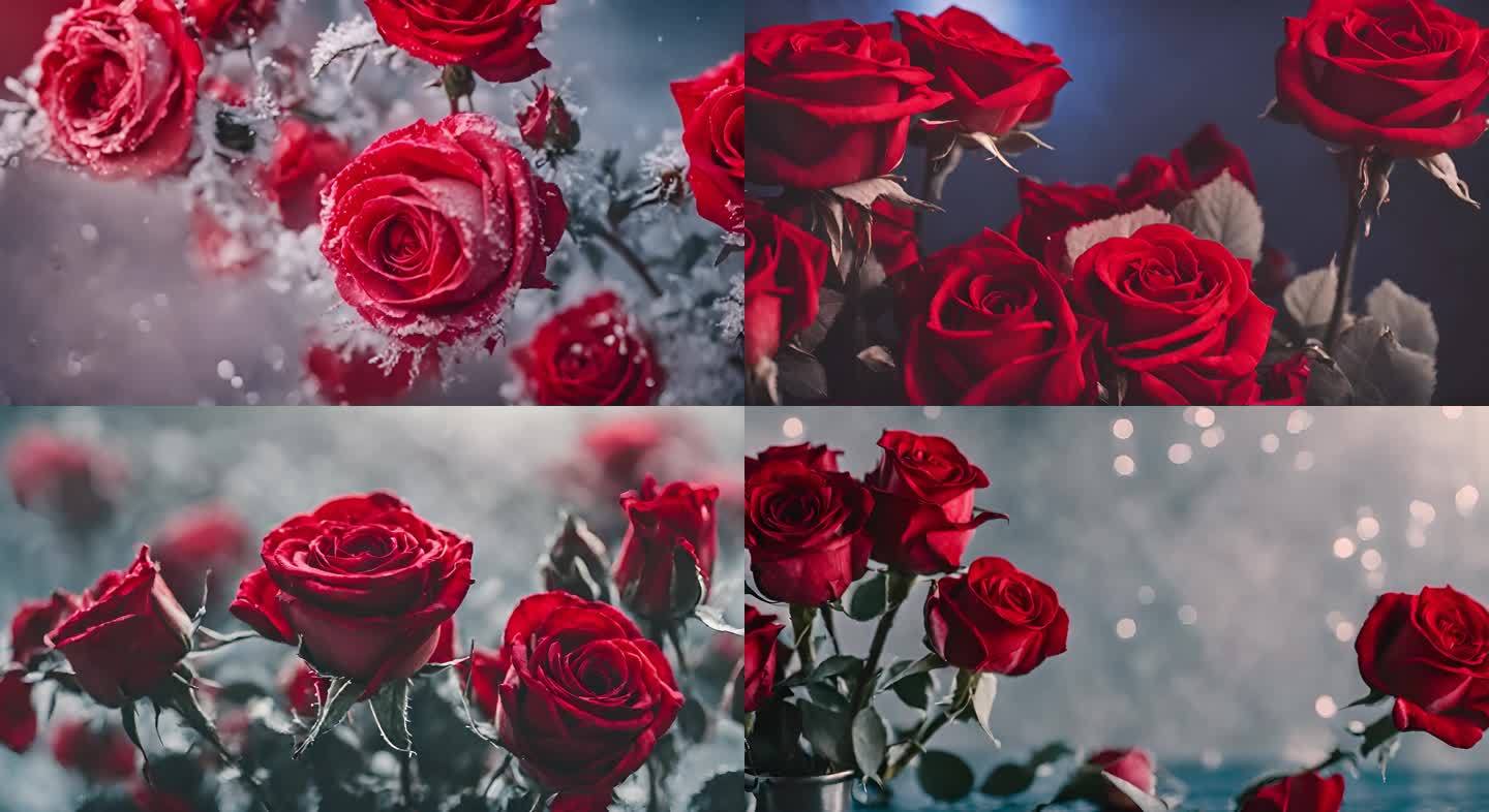 红色玫瑰花鲜花花朵520