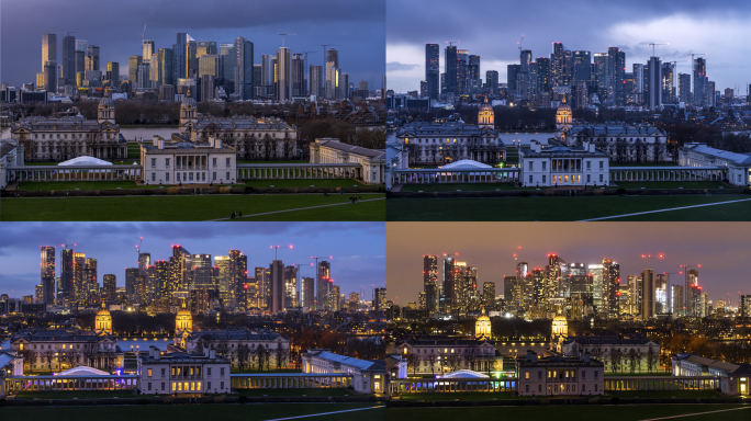 英国伦敦4K城市街景金融城繁华都市建筑