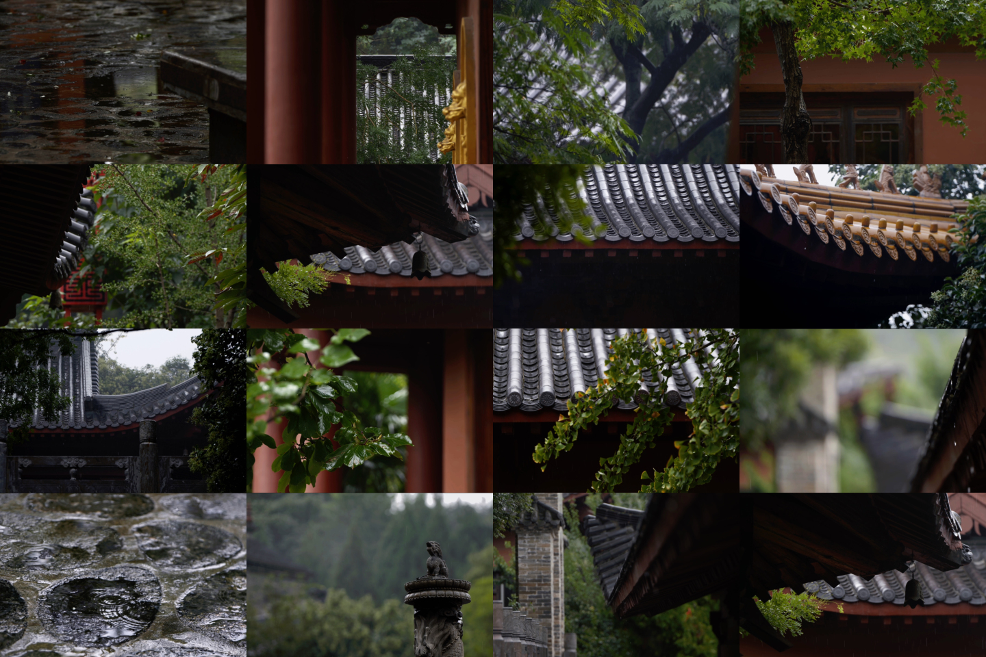 谷雨雨水雨屋檐下雨雨滴惊蛰意境实拍