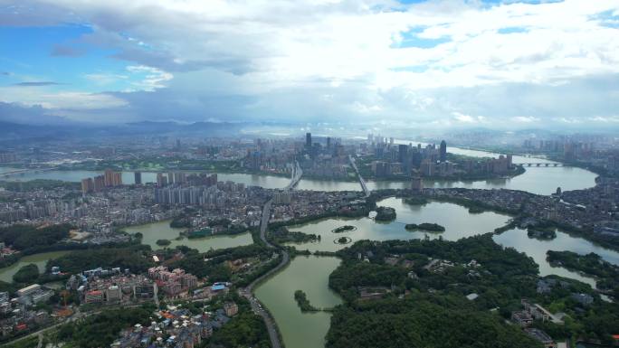 惠州惠城区高空航拍大景