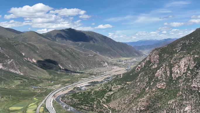 西藏318山路航拍