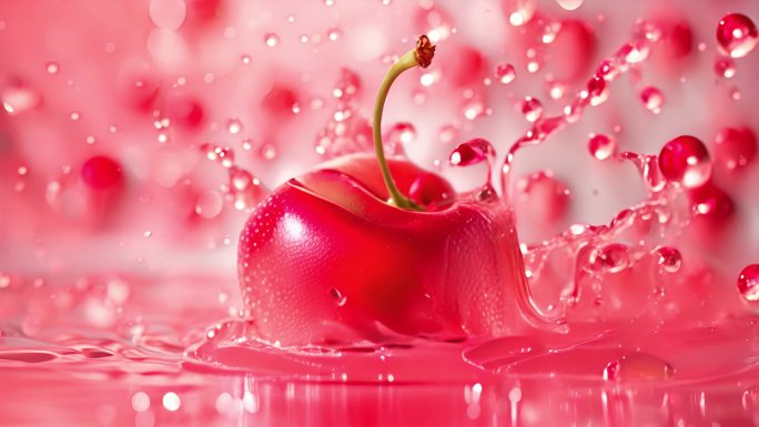 红樱桃水花液体