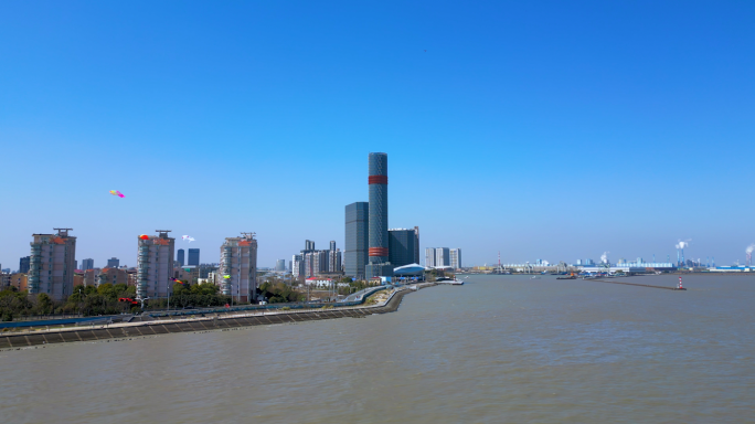 上海宝山地标上海长滩上海吴淞口国际邮轮港