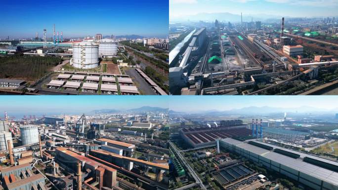 宁波钢铁工业区航拍风光