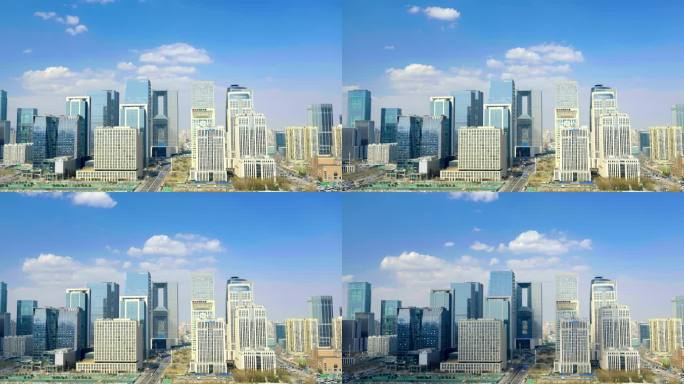北京丽泽金融商务区延时摄影北京高标准建设