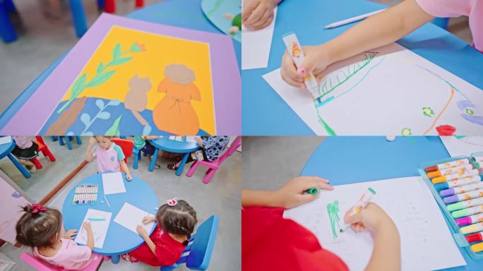儿童幼儿绘画课堂