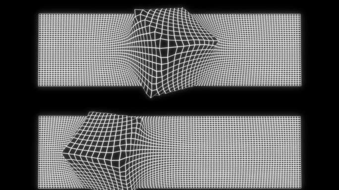 裸眼3D网络线条3D方块