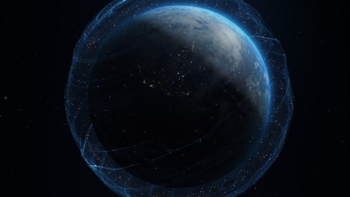 地球空间网络连接_4K
