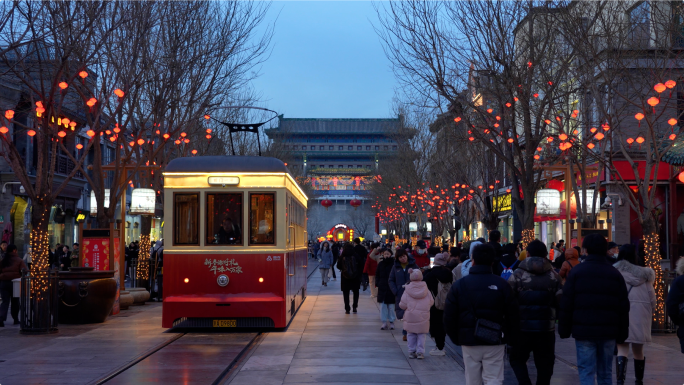 北京大栅栏 北京老子号 商业街 北京夜景