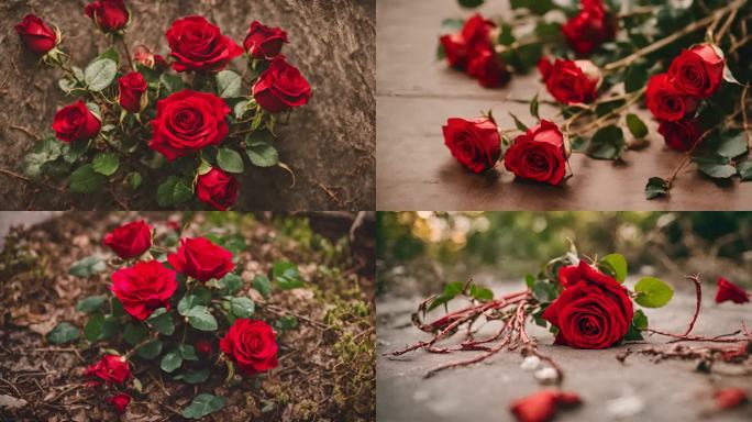 红色玫瑰花鲜花