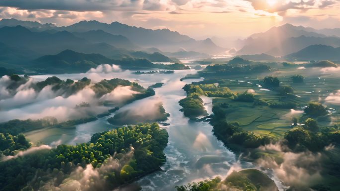 大气唯美中国山水动画背景合集