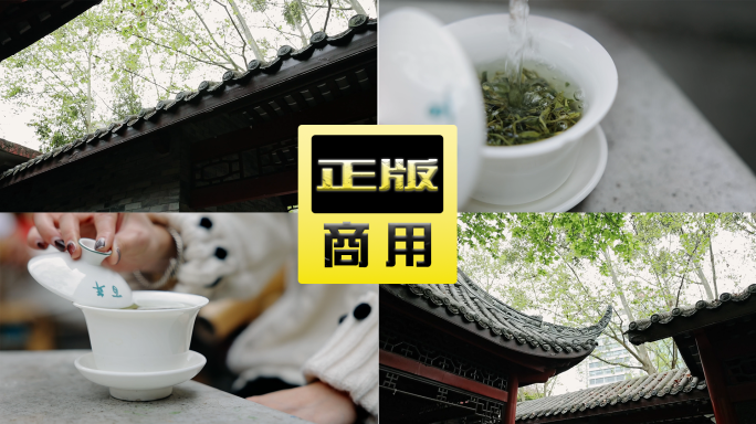 成都人民公园茶文化泡茶品茶