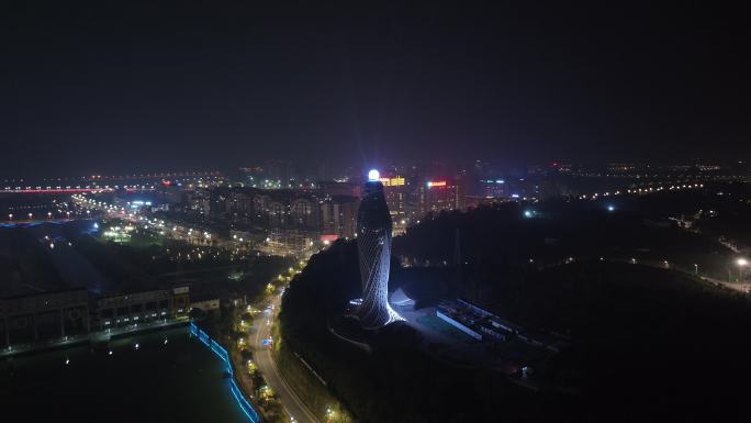 雅安市雨城区城市建设夜景