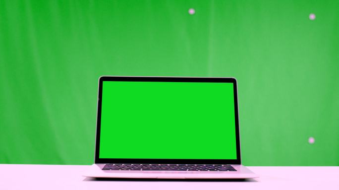 苹果笔记本绿幕素材