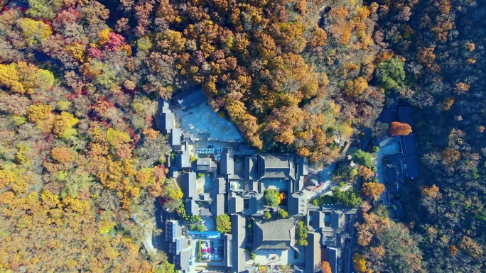 4K南京栖霞山里栖霞寺航拍