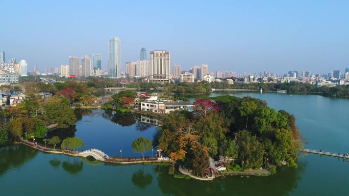 惠州西湖迎仙桥芳华洲西湖宾馆大景