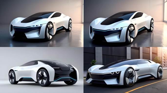 未来新能源车概念镜头