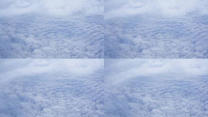 美丽的风景蓝天白云，飞机视野