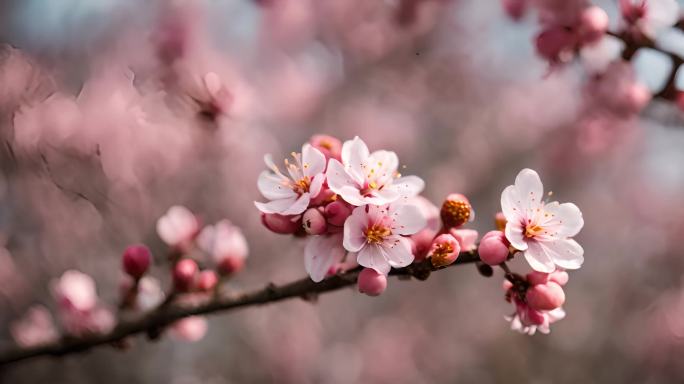 清明春季景色桃花粉色素材合集