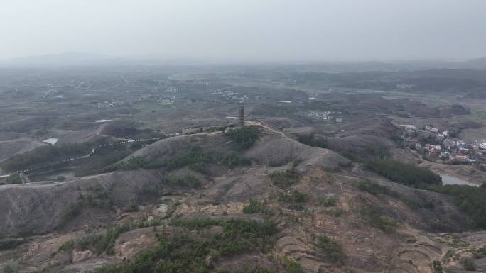 黄冈麻城九龙山世界地质遗迹点柏子塔航拍1