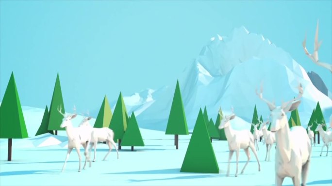 雪地3D动画