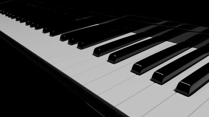 钢琴键盘黑白相间