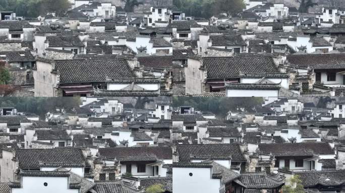 江南烟雨村庄