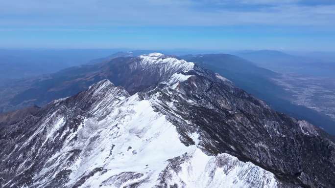 【原创素材】4K航拍延时大理苍山唯美雪景