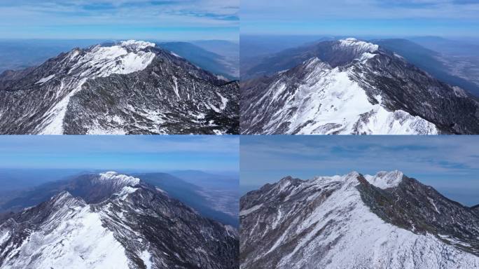 【原创素材】4K航拍延时大理苍山唯美雪景